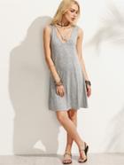 Romwe Grey Cutout Backless Sleeveless Dress