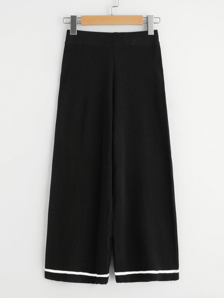 Romwe Sweater Knit Wide Leg Pants