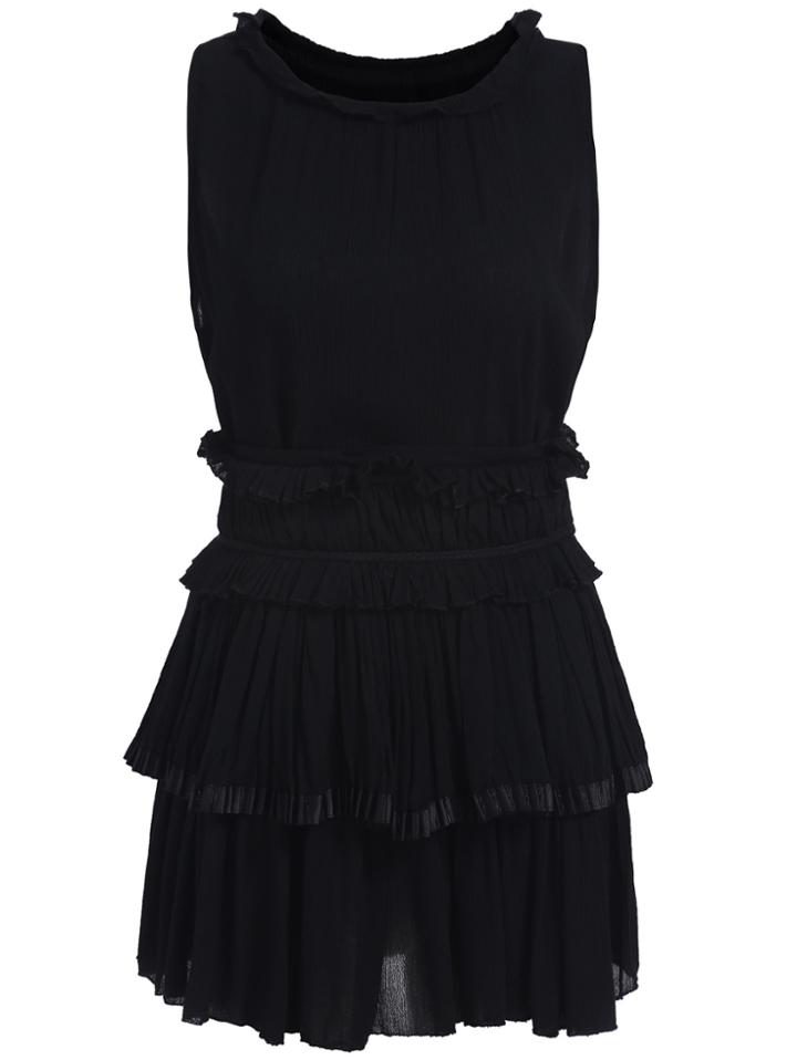 Romwe Sleeveless Top With Ruffle Skirt