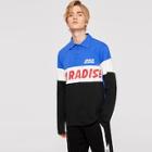 Romwe Guys Colorblock Letter Print Polo Shirt
