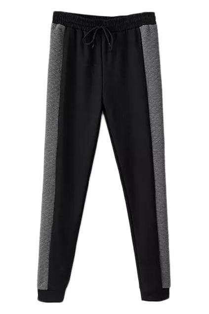 Romwe Color Block Drawstring Sports Pants