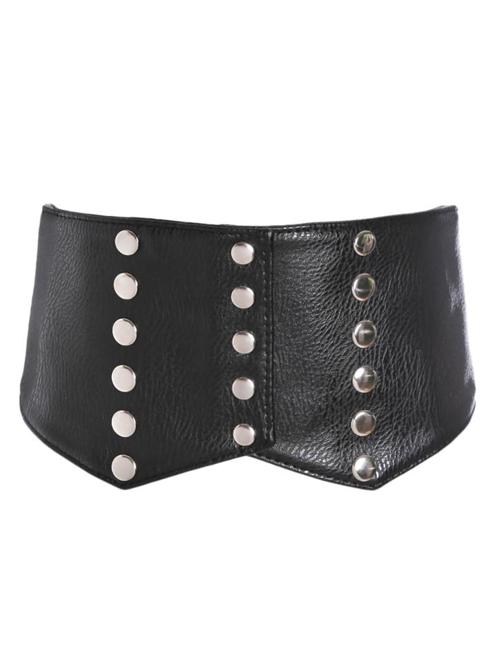 Romwe Studded Design Croset Belt
