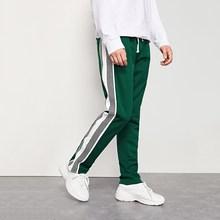 Romwe Guys Tape Detail Drawstring Pants