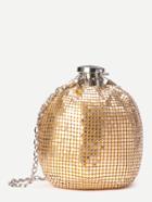Romwe Gold Grenade Shaped Metal Bag With Chain Strap