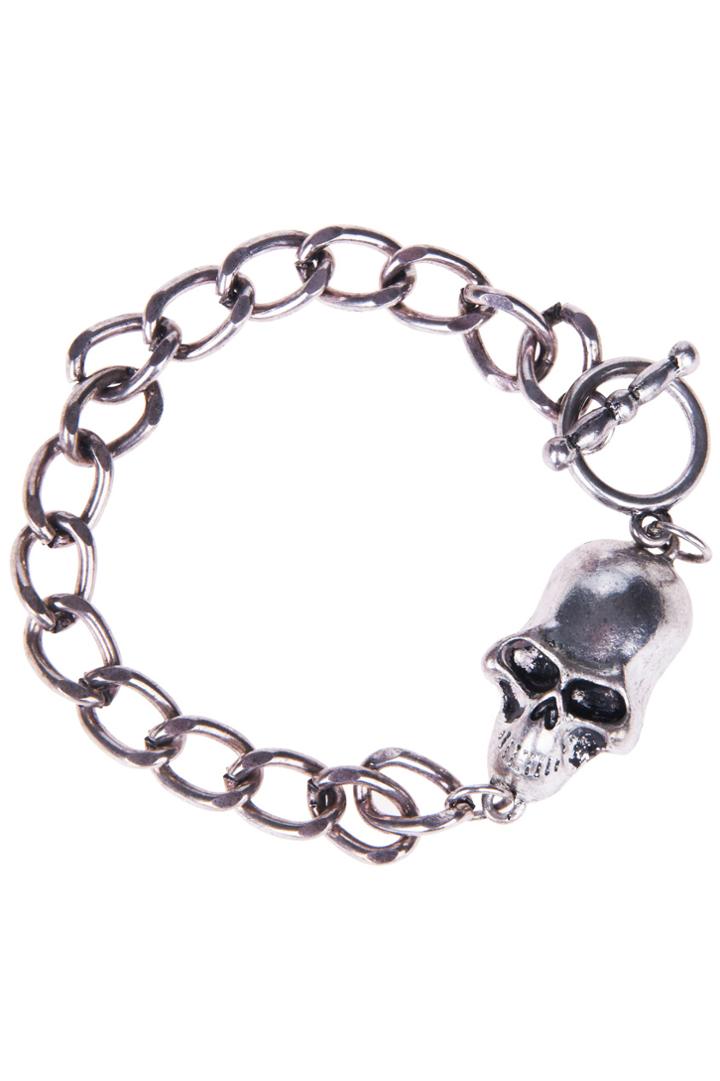 Romwe Skull Charm Bracelet
