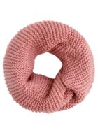 Romwe Pink Textured Knit Scarf