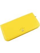 Romwe Yellow Imperial Crown Embellished Clutch Bag
