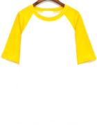 Romwe Contrast Yellow Short Sleeve T-shirt