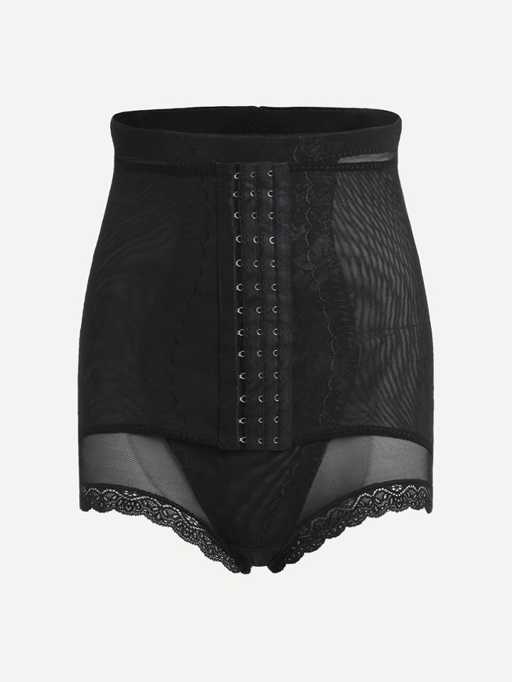 Romwe Lace Trim Shapewear Shorts