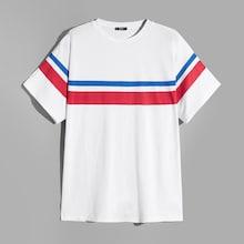 Romwe Guys Color Block Tunic Tee