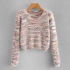 Romwe Marled Fluffy Sweater