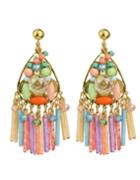 Romwe Colorful Beads Big Earrings
