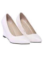 Romwe White High Heel Point Toe Shoes