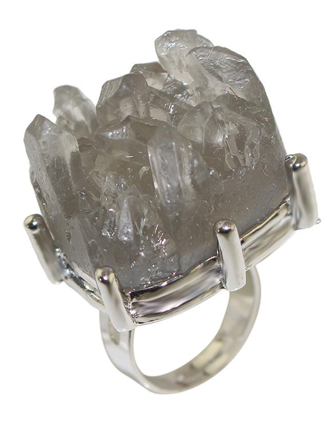 Romwe Gray Adjustable Stone Ring