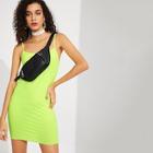 Romwe Neon Yellow Fitted Cami Dress
