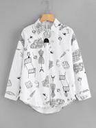 Romwe Graphic Print Shirt