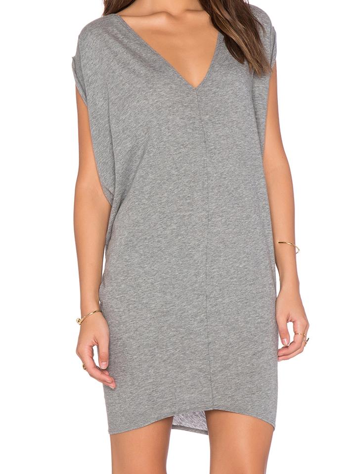 Romwe Deep V Neck Shift Dress
