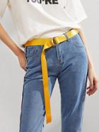 Romwe Simple Belt With Double D Ring