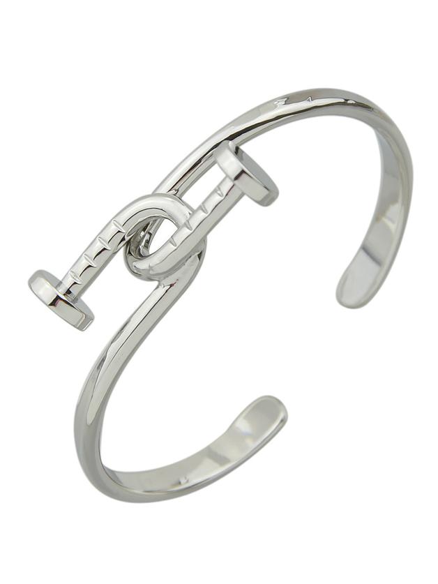 Romwe Silver Color Braided Metal Cuff Bangles