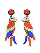 Romwe (random Color) Colorful Acrylic Parrot Shape Big Dangle Earrings