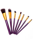 Romwe 7pcs Purple Professional Makeup Brush Set