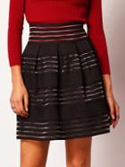 Romwe High Waist Flare Skirt