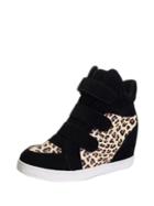 Romwe High Top Leopard Wedge Sneakers