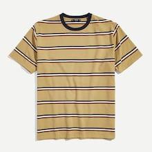 Romwe Guys Striped Print Tee