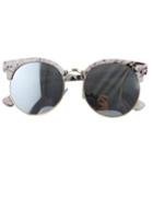 Romwe Gray Oversized Rounded Sunglasses