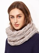 Romwe Cable Knit Scarf For Ladies