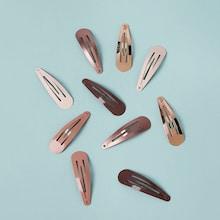Romwe Plain Hair Snap Clip 5pairs