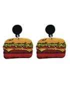 Romwe Original Hamburger Creative Earrings