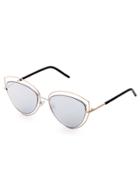 Romwe Gold Frame Smoke Lens Cat Eye Sunglasses