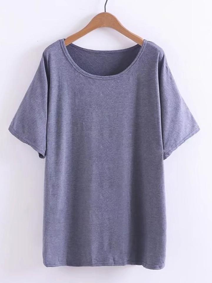 Romwe Raglan Sleeve Boyfriend Tee
