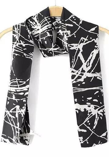 Romwe Graffiti Print Scarf