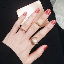 Romwe Bar & Abstract Ring Set 3pcs