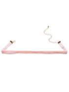 Romwe Pink Velvet Choker Necklace