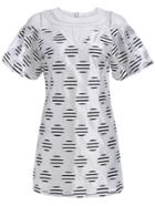 Romwe Butterfly Sleeve Contrast Mesh Polka Dot Dress