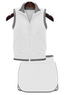 Romwe Lapel Sleeveless Top With Split Skirt