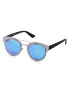 Romwe Color Block Frame Double Bridge Sunglasses