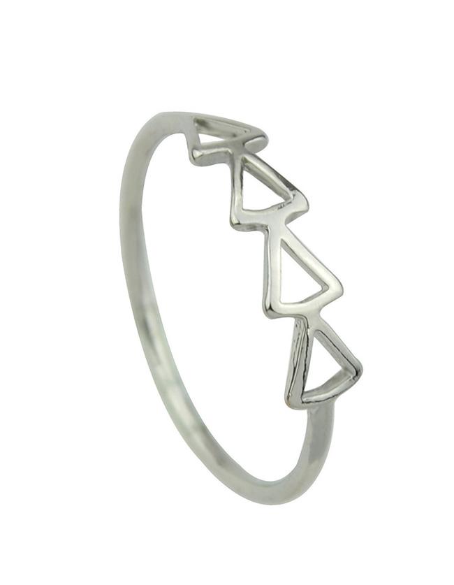 Romwe Silver Women Metal Ring