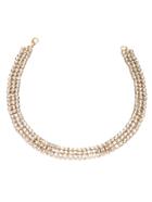 Romwe Gold Plated Gem Inlay Choker Necklace
