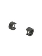 Romwe Black Scrub Hoop Earings