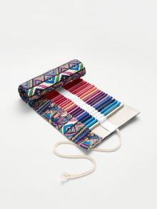 Romwe 48 Hole Aztec Roll Up Bag
