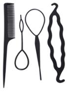 Romwe Black Comb Pull Hair Pins U-shaped Clip Hairpin Hook Set
