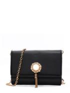 Romwe Metal Decorated Chain Flap Bag