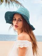 Romwe Vacation Bow Trim Crochet Large Brimmed Straw Hat