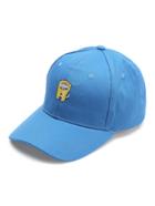 Romwe Blue Embroidery Detail Baseball Hat
