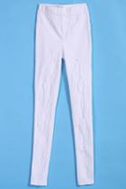 Romwe Pockets Ripped Slim Legging