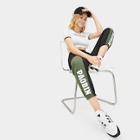 Romwe Drawstring Waist Cut And Sew Letter Print Pocket Side Pants